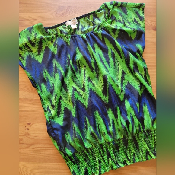 Micheal Kors Chiffon Cap Sleeve Blouse ~ Small - Picture 2 of 7